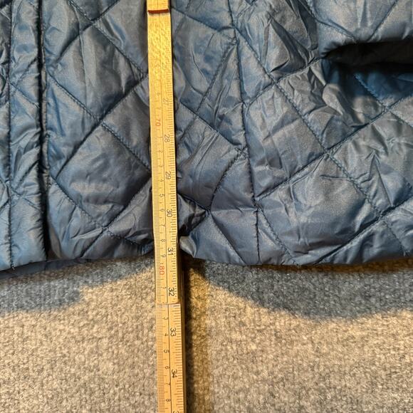 Chicos Jacket Womens 3 Blue Quilted Lightweight Puffer Insulated Snap Up Coat - Picture 4 of 9